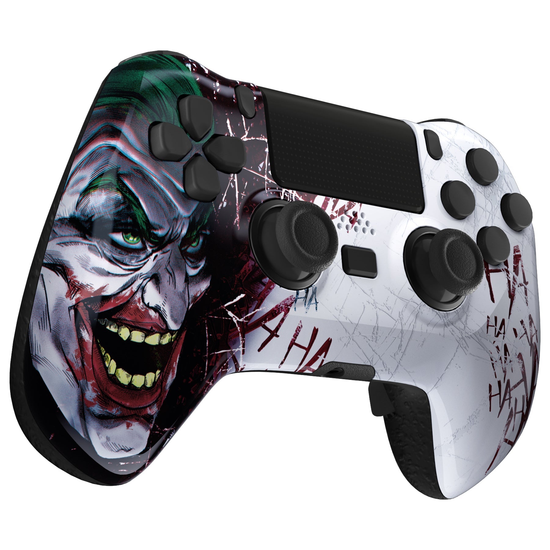 eXtremeRate Retail Clown HAHAHA DECADE Tournament Controller (DTC) Upgrade Kit for ps4 Controller JDM-040/050/055, Upgrade Board & Ergonomic Shell & Back Buttons & Trigger Stops - Controller NOT Included - P4MG011