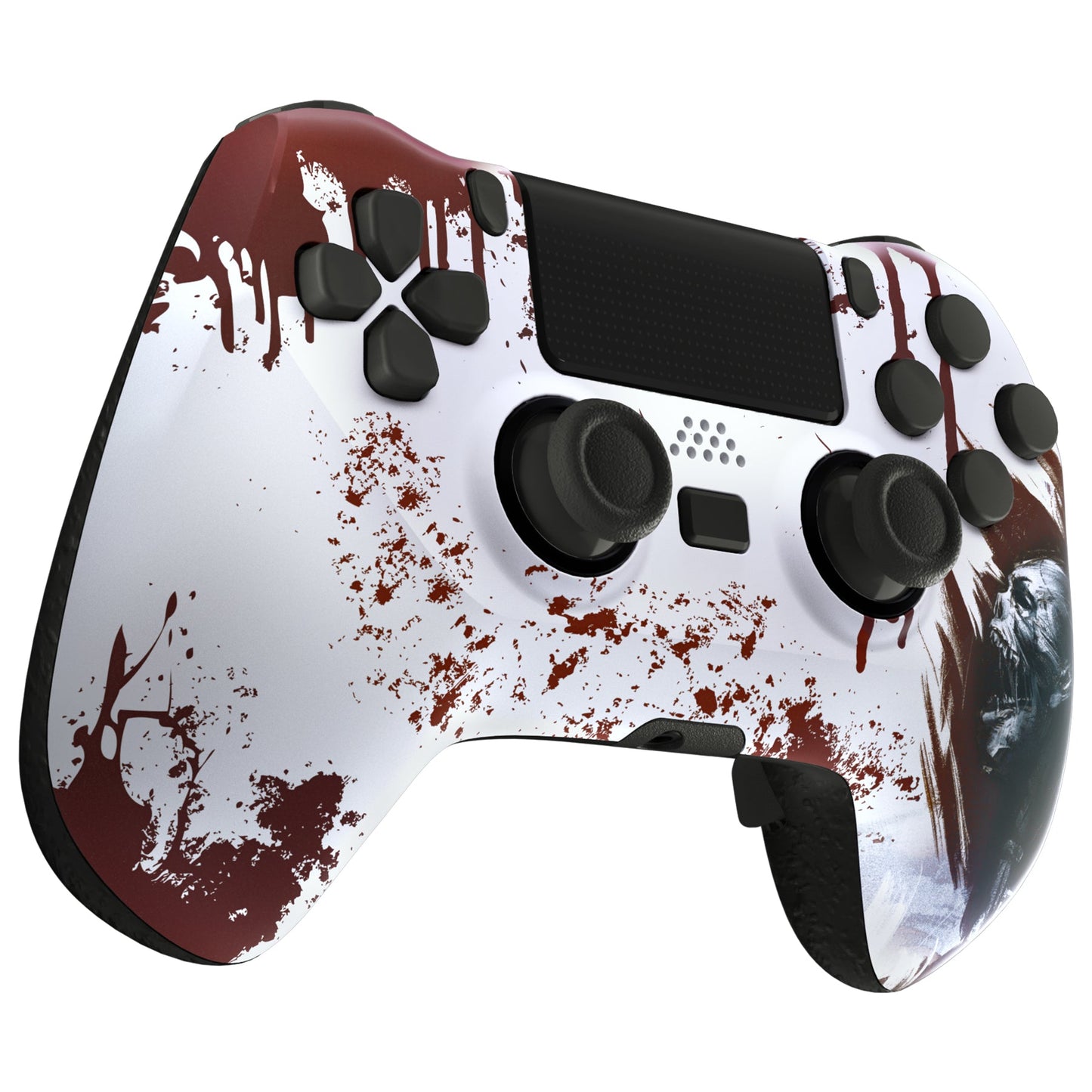 eXtremeRate Retail Blood Zombie DECADE Tournament Controller (DTC) Upgrade Kit for ps4 Controller JDM-040/050/055, Upgrade Board & Ergonomic Shell & Back Buttons & Trigger Stops - Controller NOT Included - P4MG012