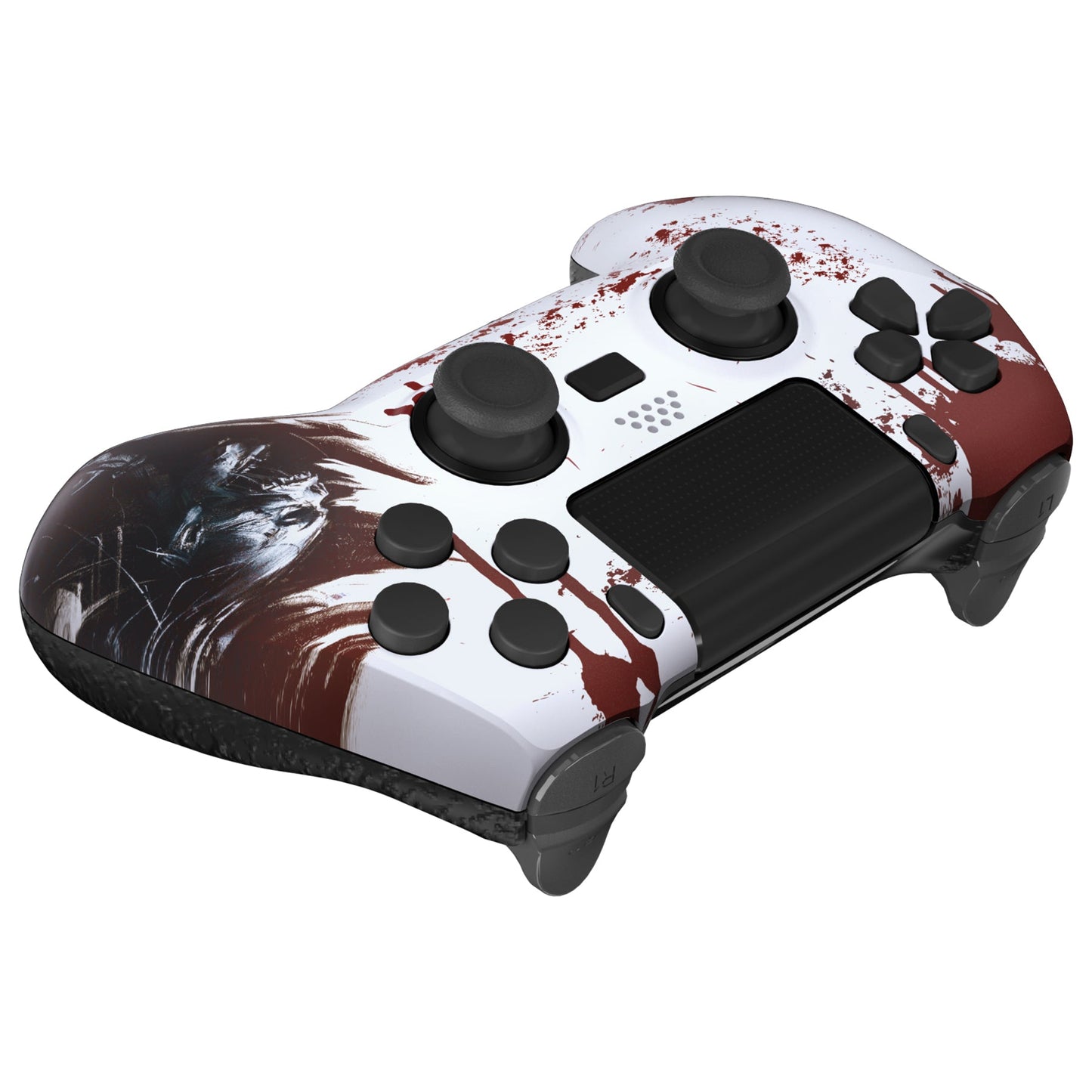 eXtremeRate Retail Blood Zombie DECADE Tournament Controller (DTC) Upgrade Kit for ps4 Controller JDM-040/050/055, Upgrade Board & Ergonomic Shell & Back Buttons & Trigger Stops - Controller NOT Included - P4MG012